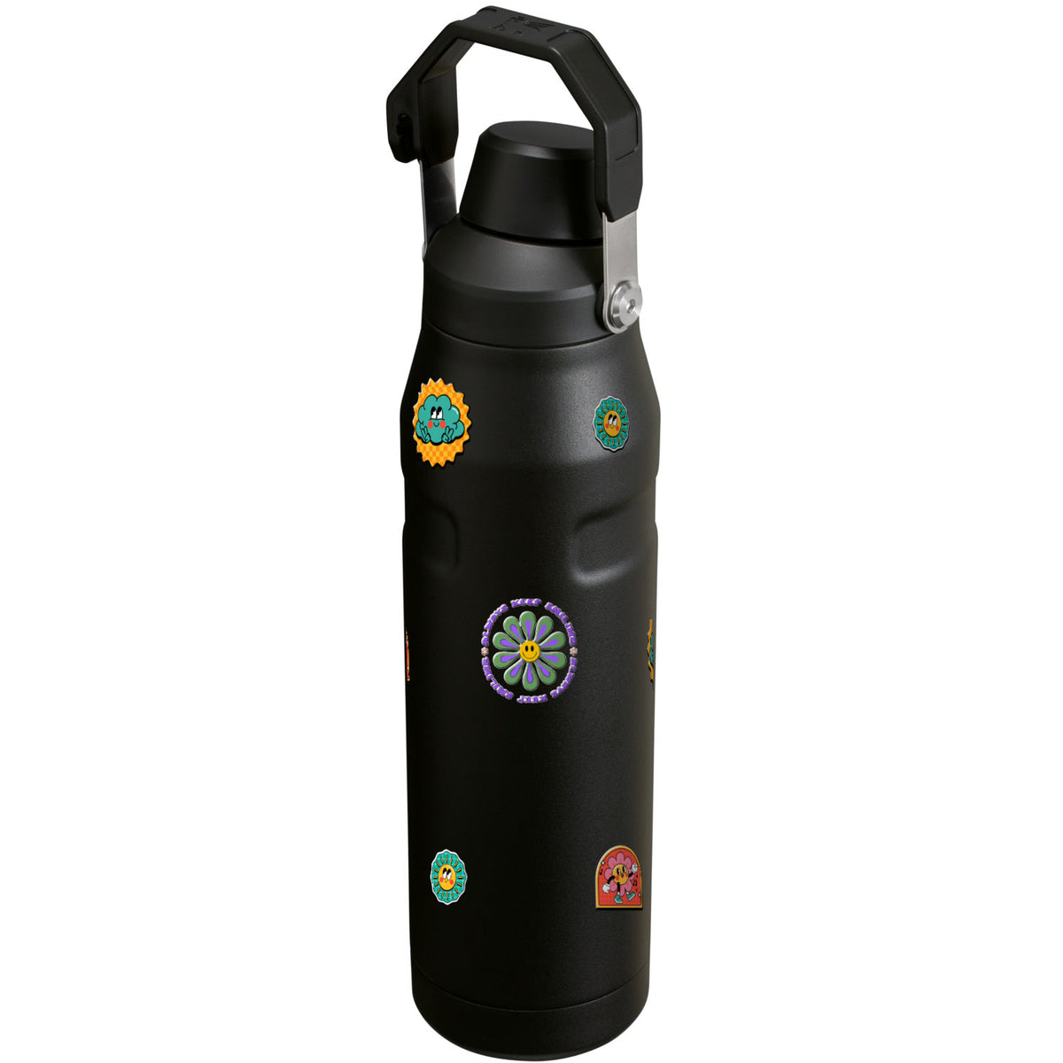 Garrafa Térmica Stanley Aerolight Fast Flow 1,1L Retrô Good Vibes Matte Black
