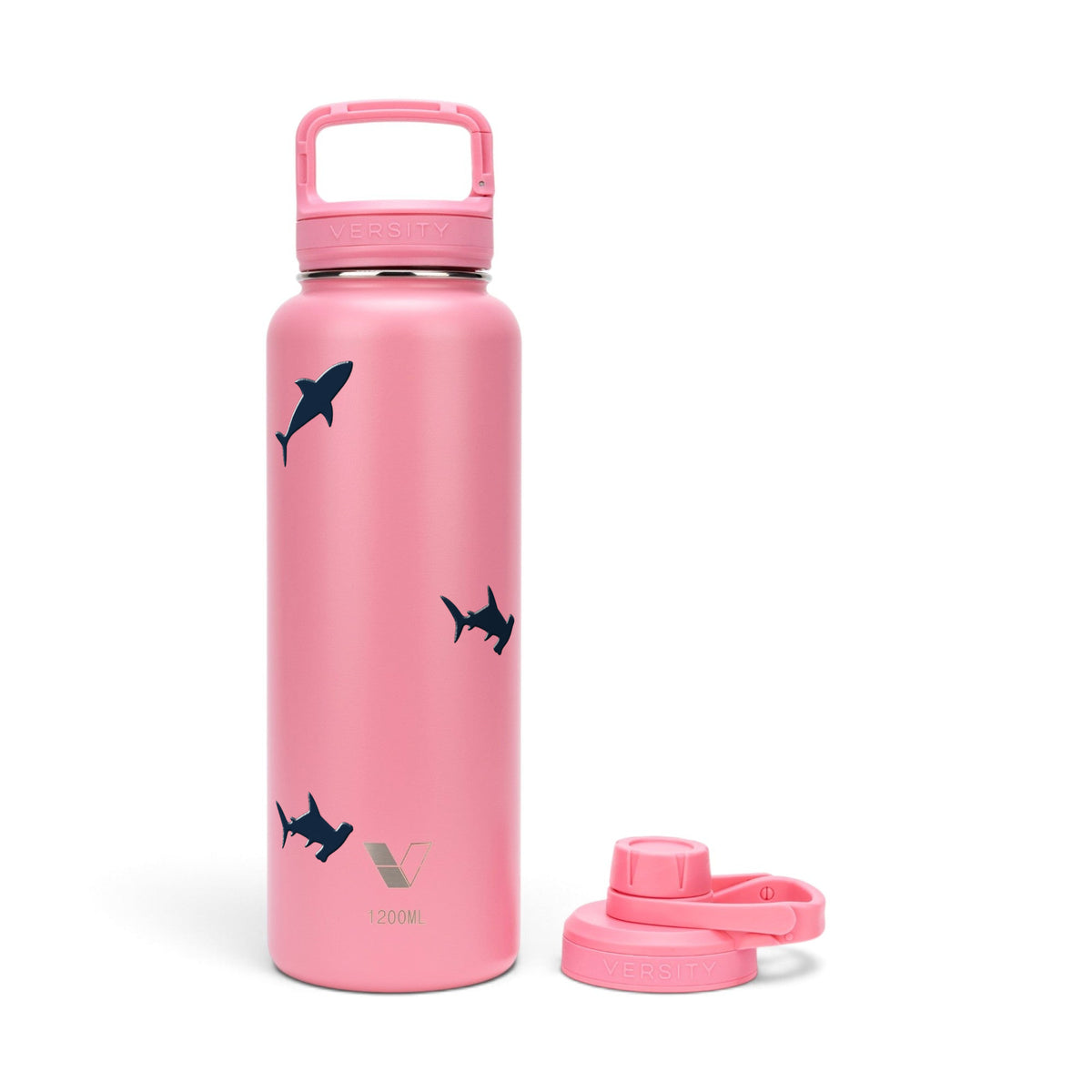 Garrafa Térmica Versity ColdKeeper 1200ml Tubarões Rosa Chiclete