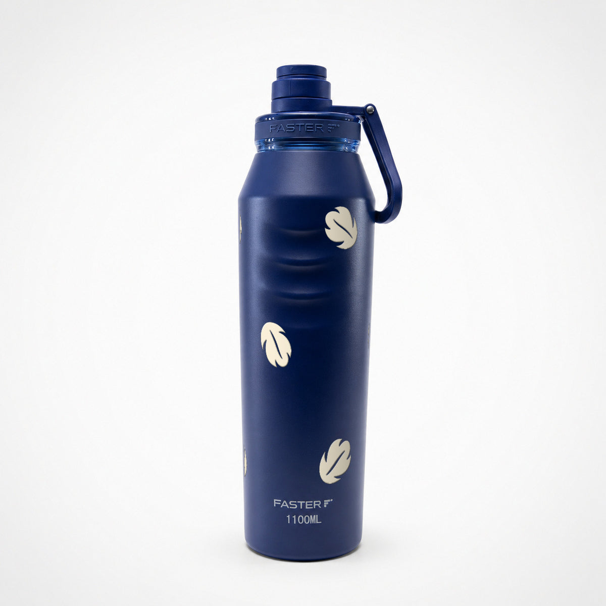 Garrafa Térmica Faster Oásis 1100ml Folhas Creme Marinho