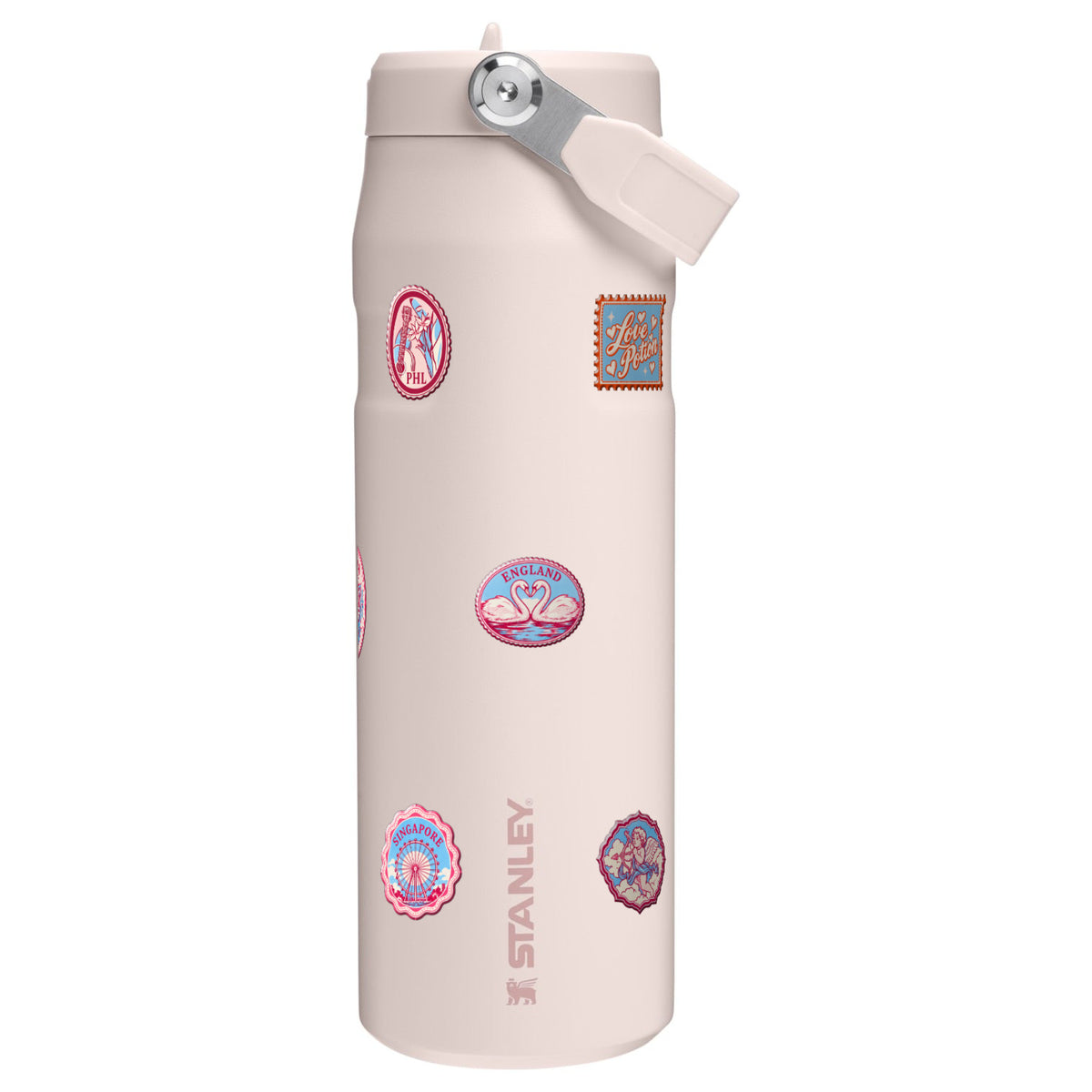 Garrafa Térmica Stanley Aerolight Flip Straw 710ml Selos de Viagem Rose Quartz