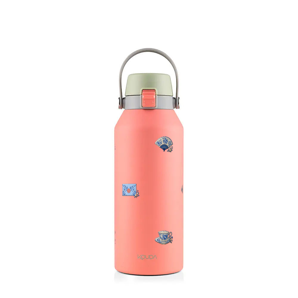 Garrafa Térmica Kouda Vega 1000ml Porcelana Azul Coral