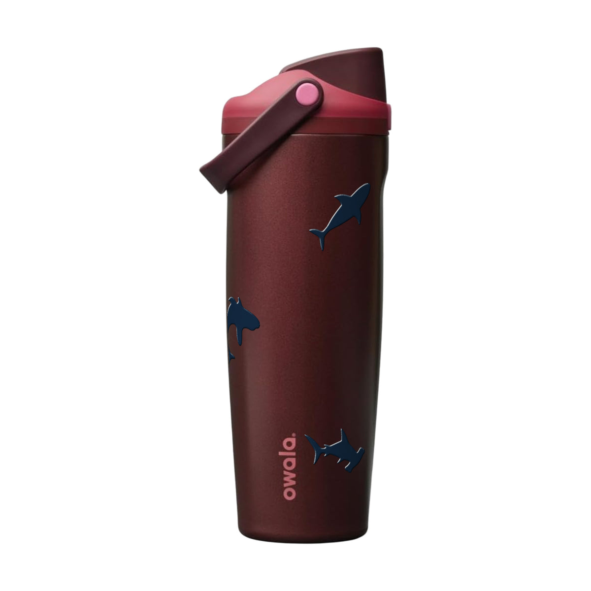 Garrafa Térmica Owala FreeSip Sway 887ml Tubarões Black Cherry