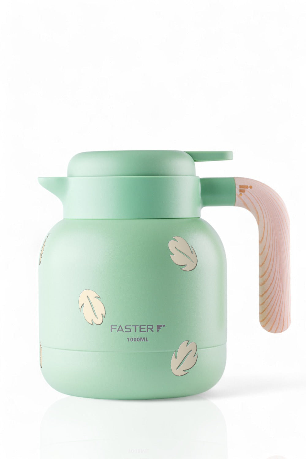Garrafa de Café Expresso Faster 1000ml Folhas Creme Menta