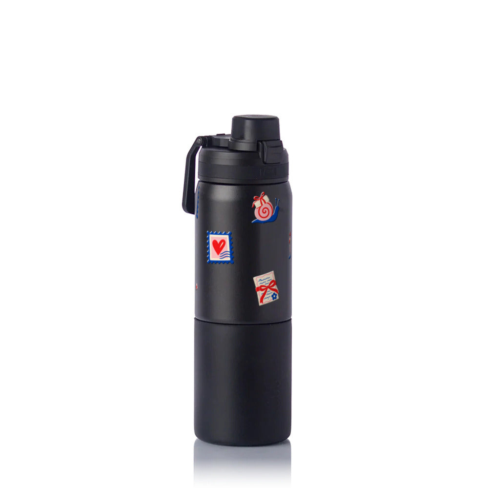 Garrafa Térmica PACCO Nexa 600ml Clube das Cartas PRETO