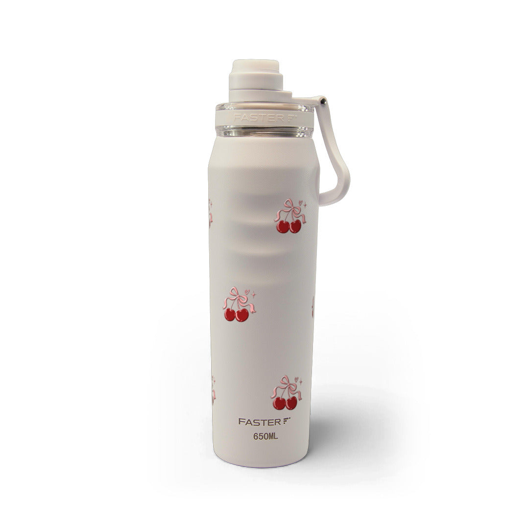 Garrafa Térmica Faster Oásis 650ml Cereja Pop Areia