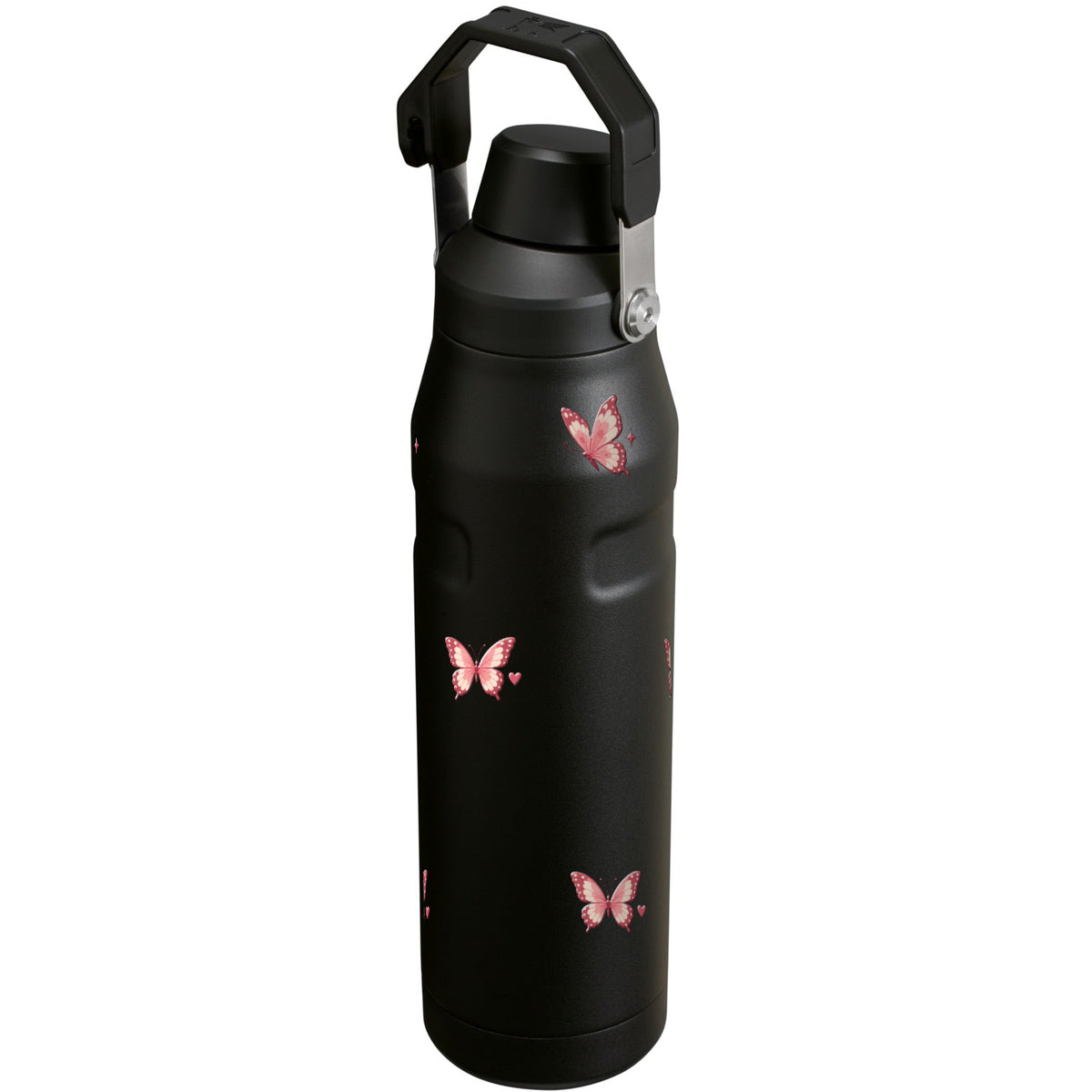 Garrafa Térmica Stanley Aerolight Fast Flow 1,1L Rosé Butterfly Matte Black