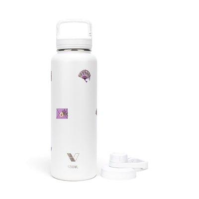 Garrafa Térmica Versity ColdKeeper 1200ml Lavanda Botânica Branca