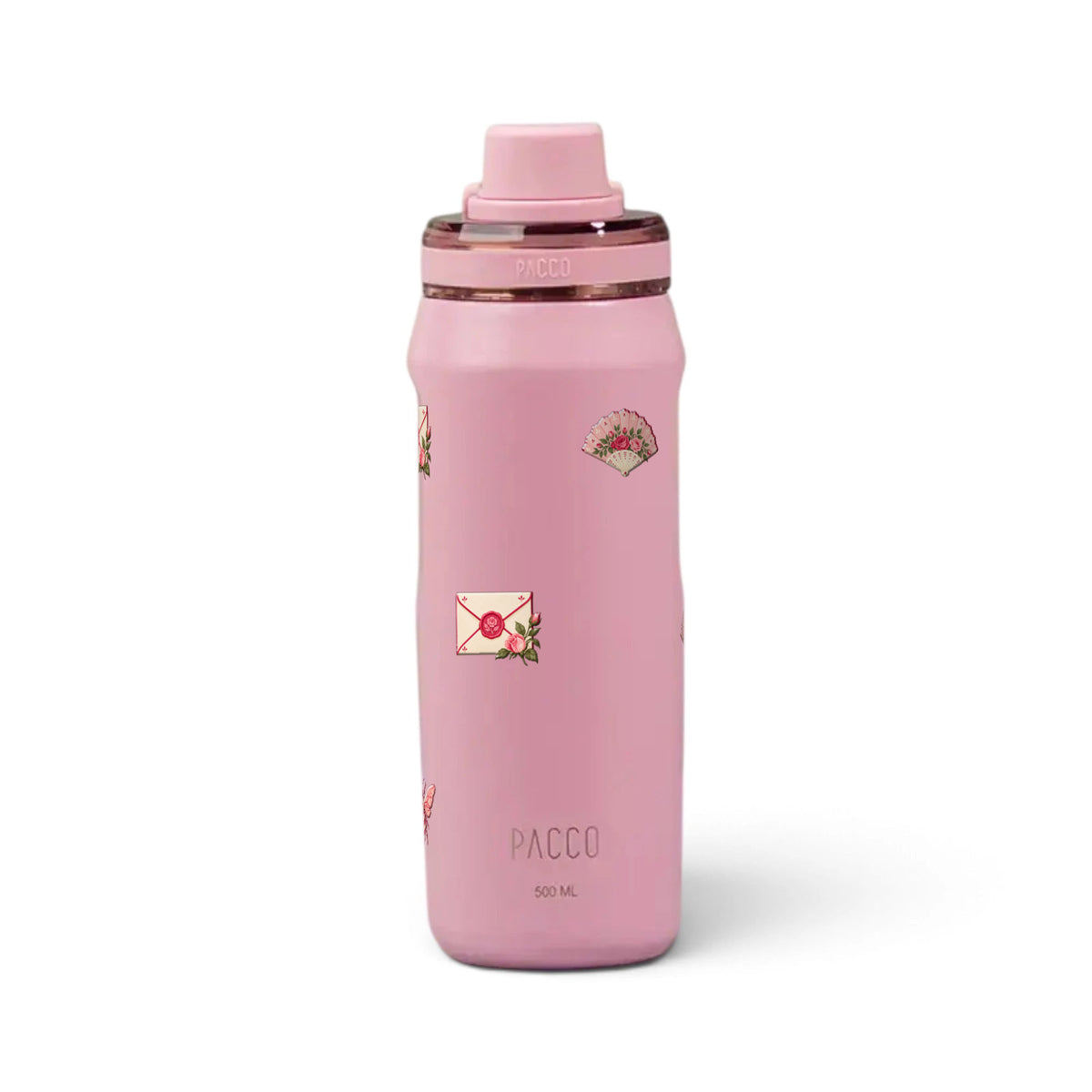 Garrafa Térmica PACCO Vyta 500ml Rosé Romântico Sweet Rose