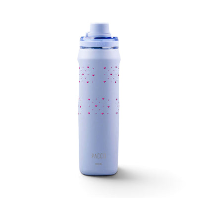 Garrafa Térmica PACCO Vyta 650ml Corações Rosa Lavanda