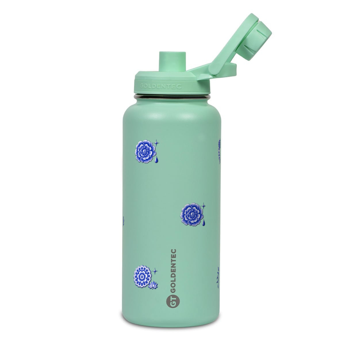Garrafa Térmica Goldentec 1000ml Porcelana de Coalas Verde Menta