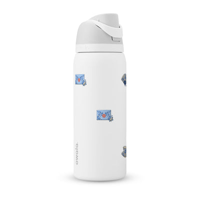 Garrafa Térmica Owala FreeSip 946ml Porcelana Azul White Marshmallow