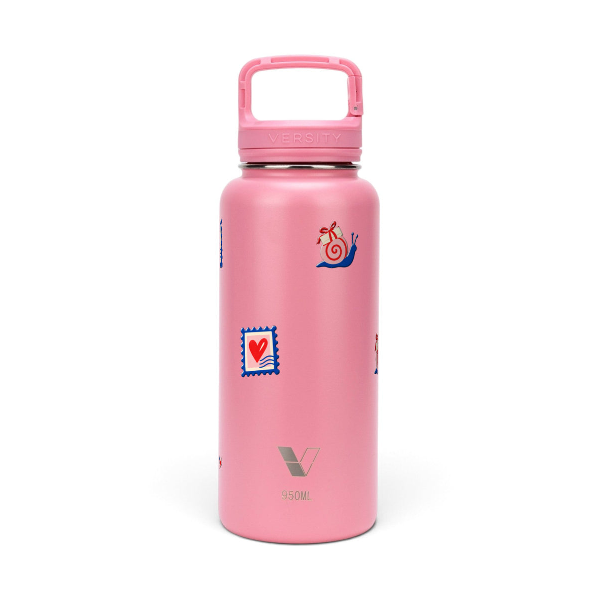 Garrafa Térmica Versity ColdKeeper 950ml Clube das Cartas Rosa Chiclete
