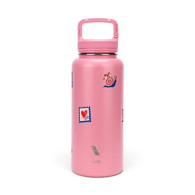 Garrafa Térmica Versity ColdKeeper 950ml Clube das Cartas Rosa Chiclete