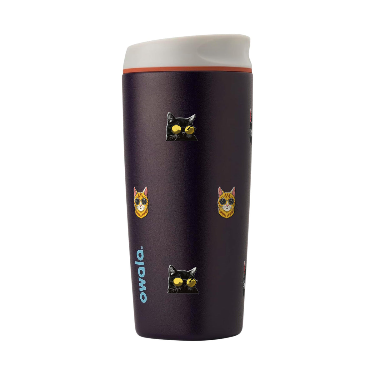 Copo Térmico Owala SmoothSip 600ml Gatos de Óculos BLUE NAVY