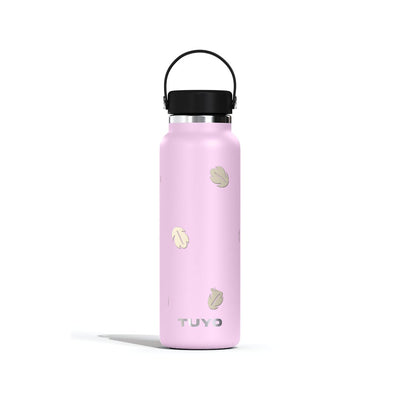 Garrafa Térmica Tuyo 1200ml Folhas Creme Lilás