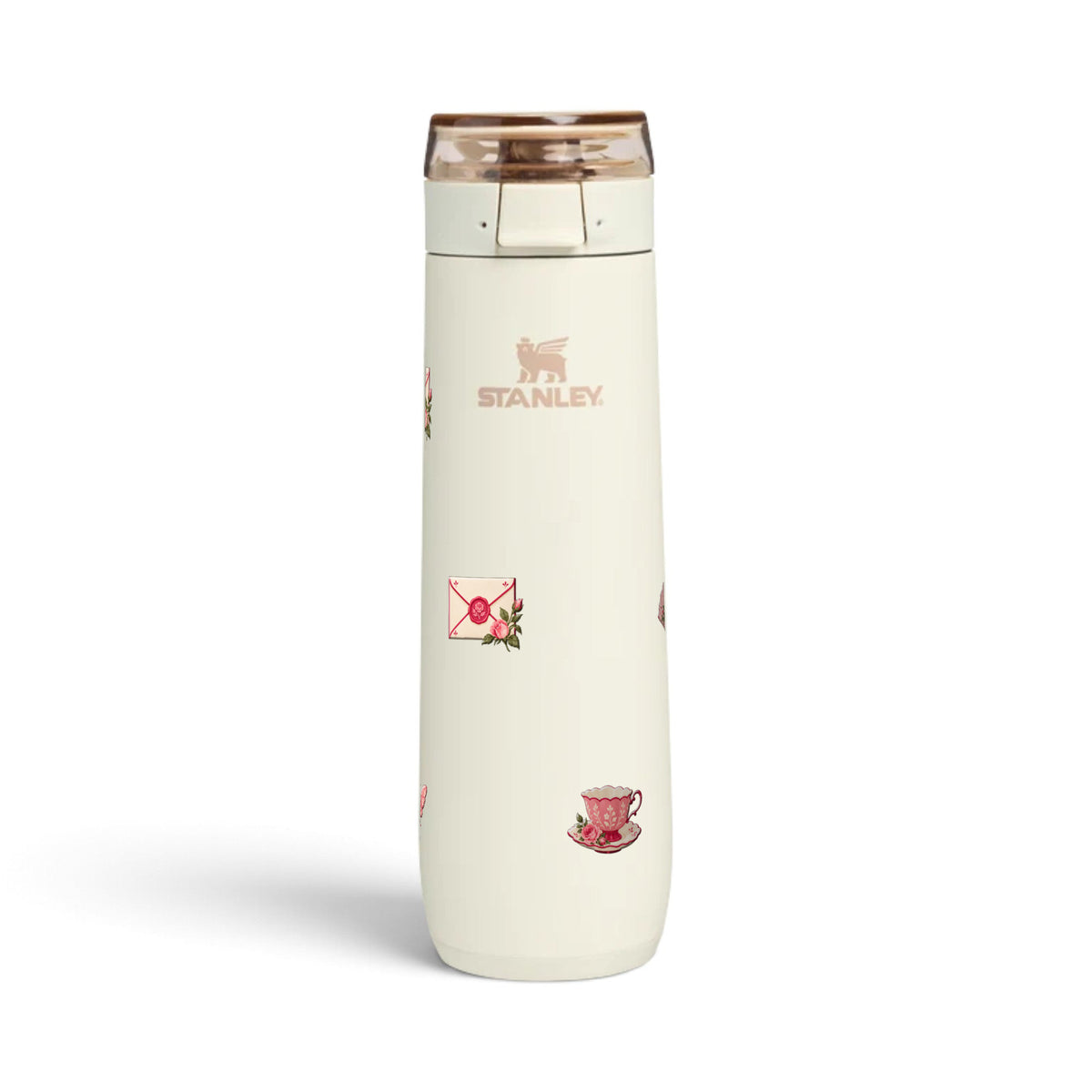Garrafa Térmica Stanley Flowstate Spring 591ml Rosé Romântico Cream