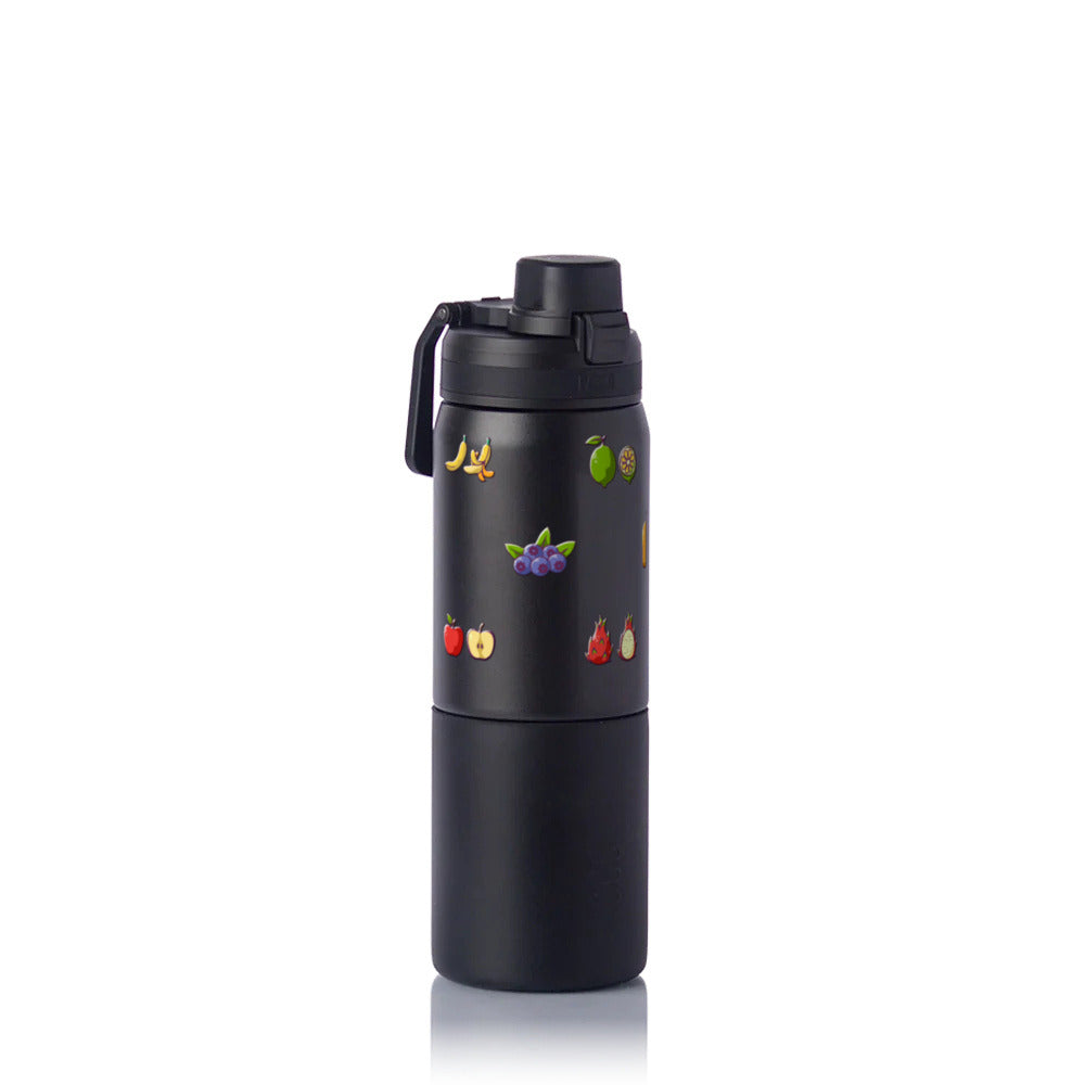 Garrafa Térmica PACCO Nexa 600ml Frutas PRETO