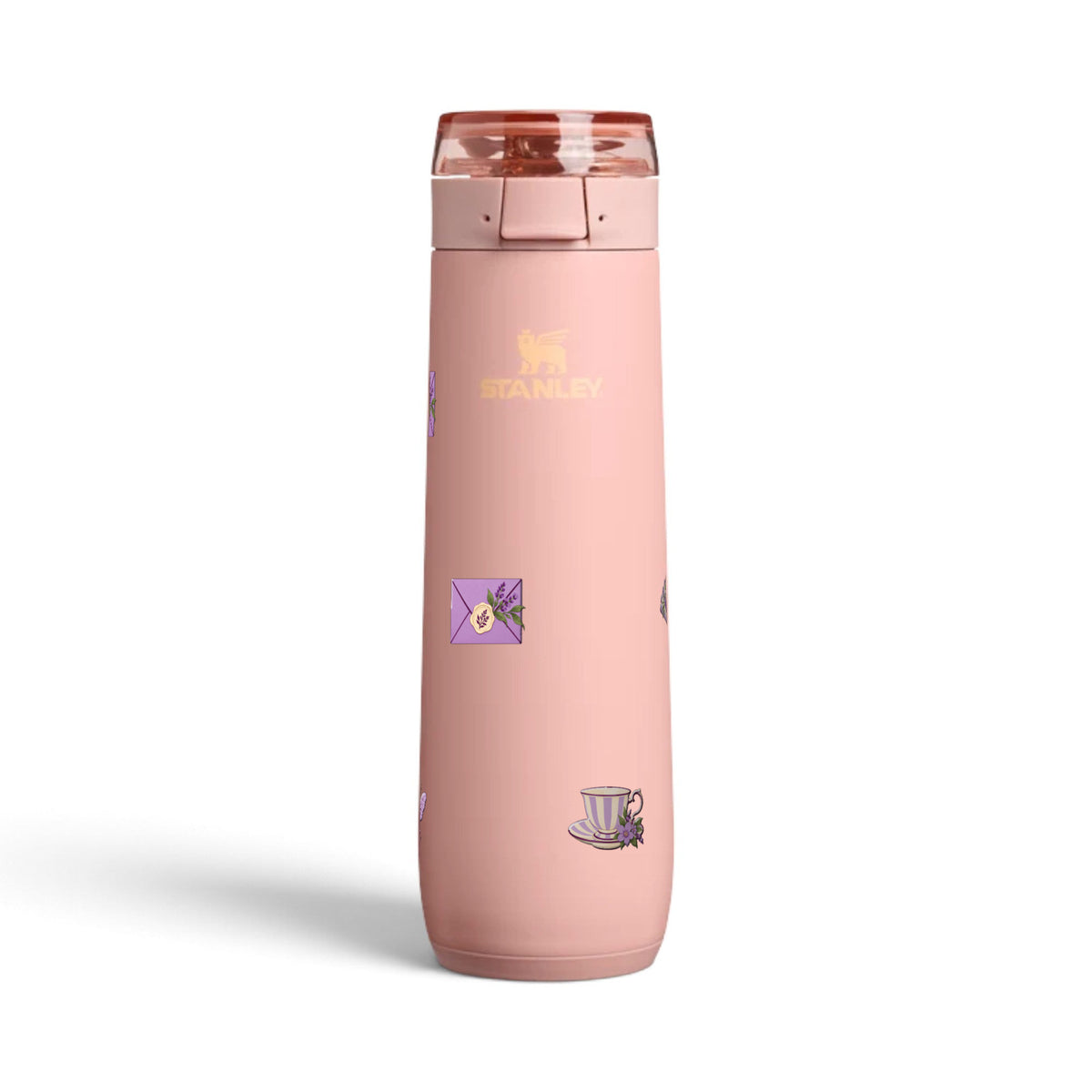 Garrafa Térmica Stanley Flowstate Spring 591ml Lavanda Botânica Peach Rose