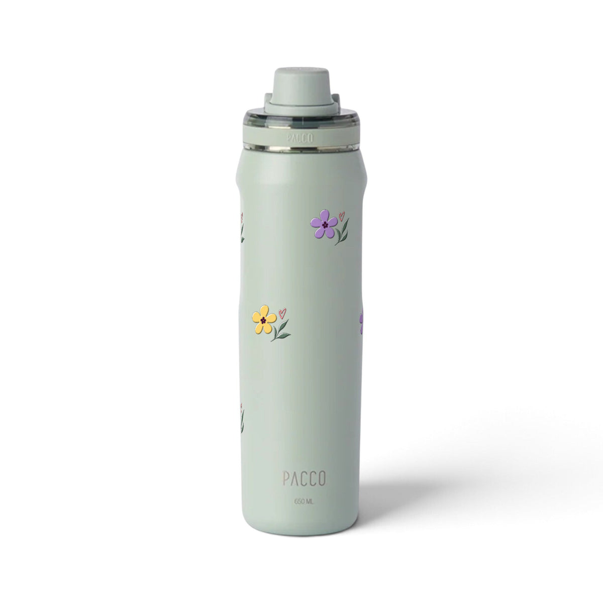 Garrafa Térmica PACCO Vyta 650ml Floral Club Aqua Grey