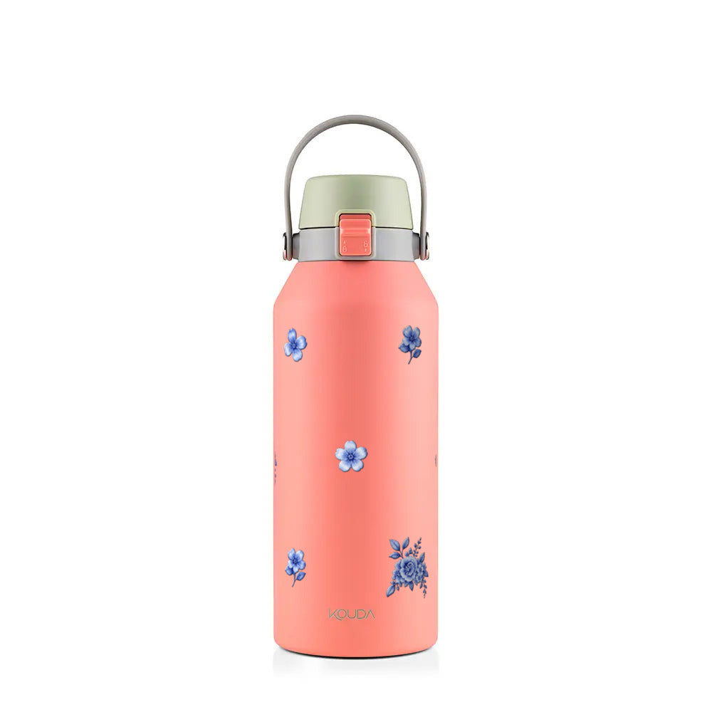 Garrafa Térmica Kouda Vega 1000ml Jardim Azul Coral