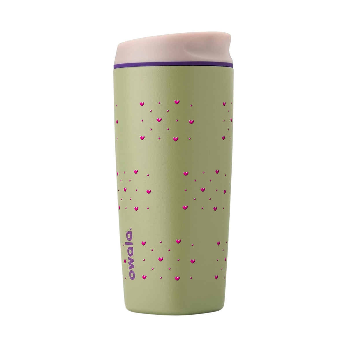 Copo Térmico Owala SmoothSip 600ml Corações Rosa GREEN HIP CACTUS