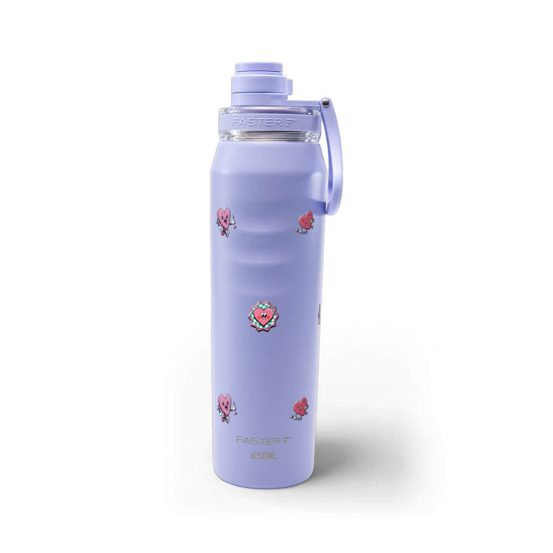 Garrafa Térmica Faster Oásis 650ml Corações Acqua