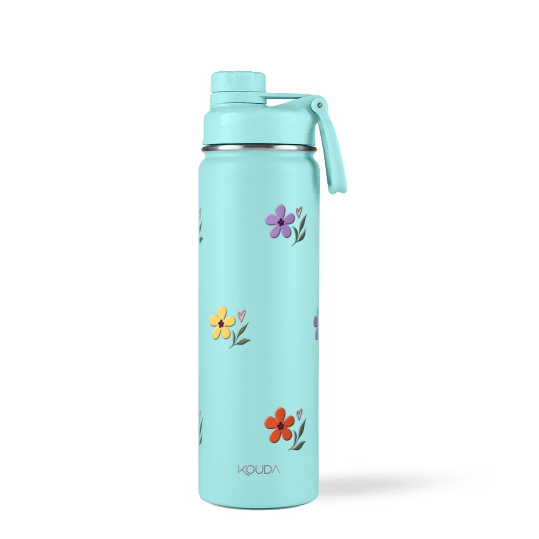 Garrafa Térmica Kouda Ladakh 660ml Floral Club Turquesa