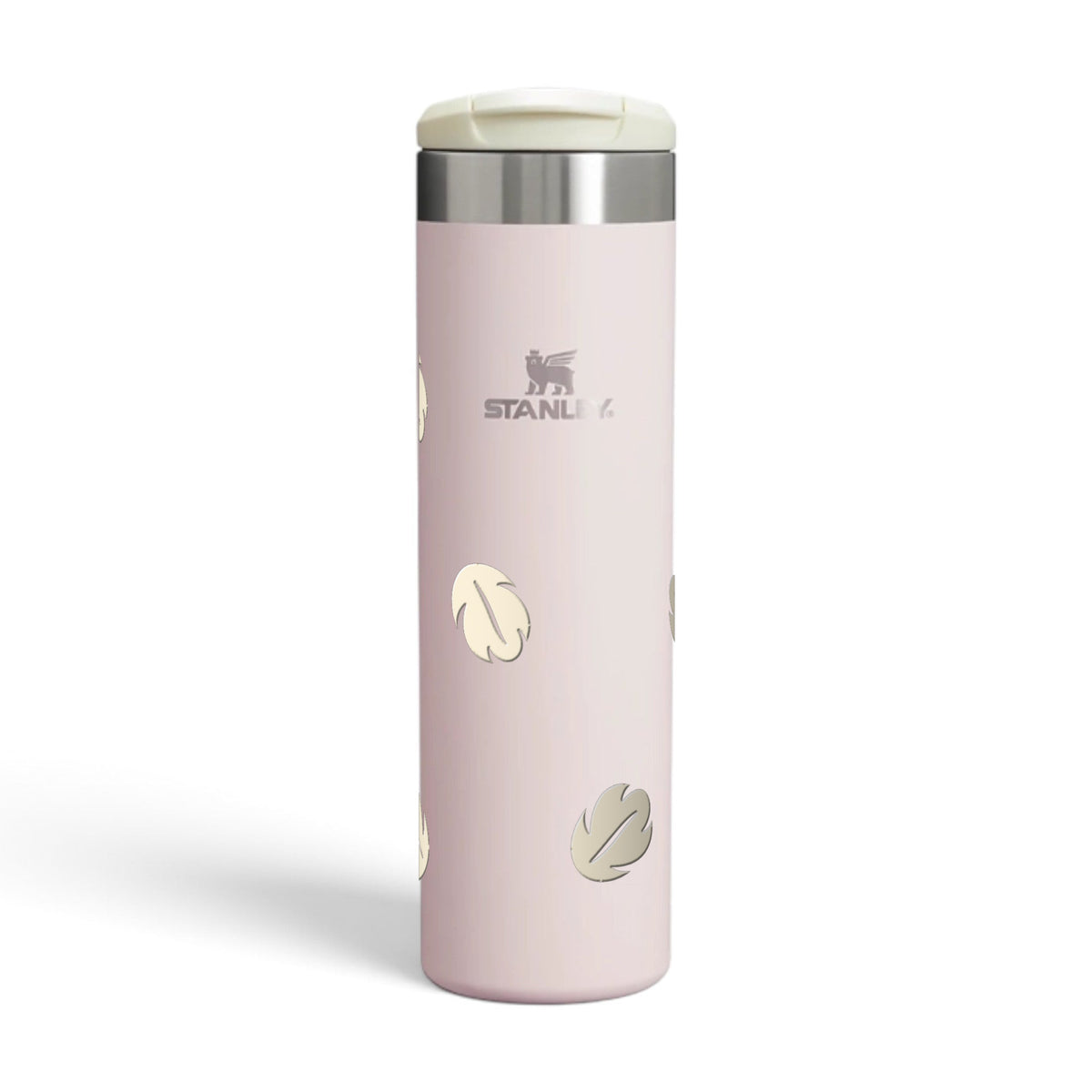 Garrafa Térmica Stanley Aerolight Transit 591ml Folhas Creme Rose Quartzo