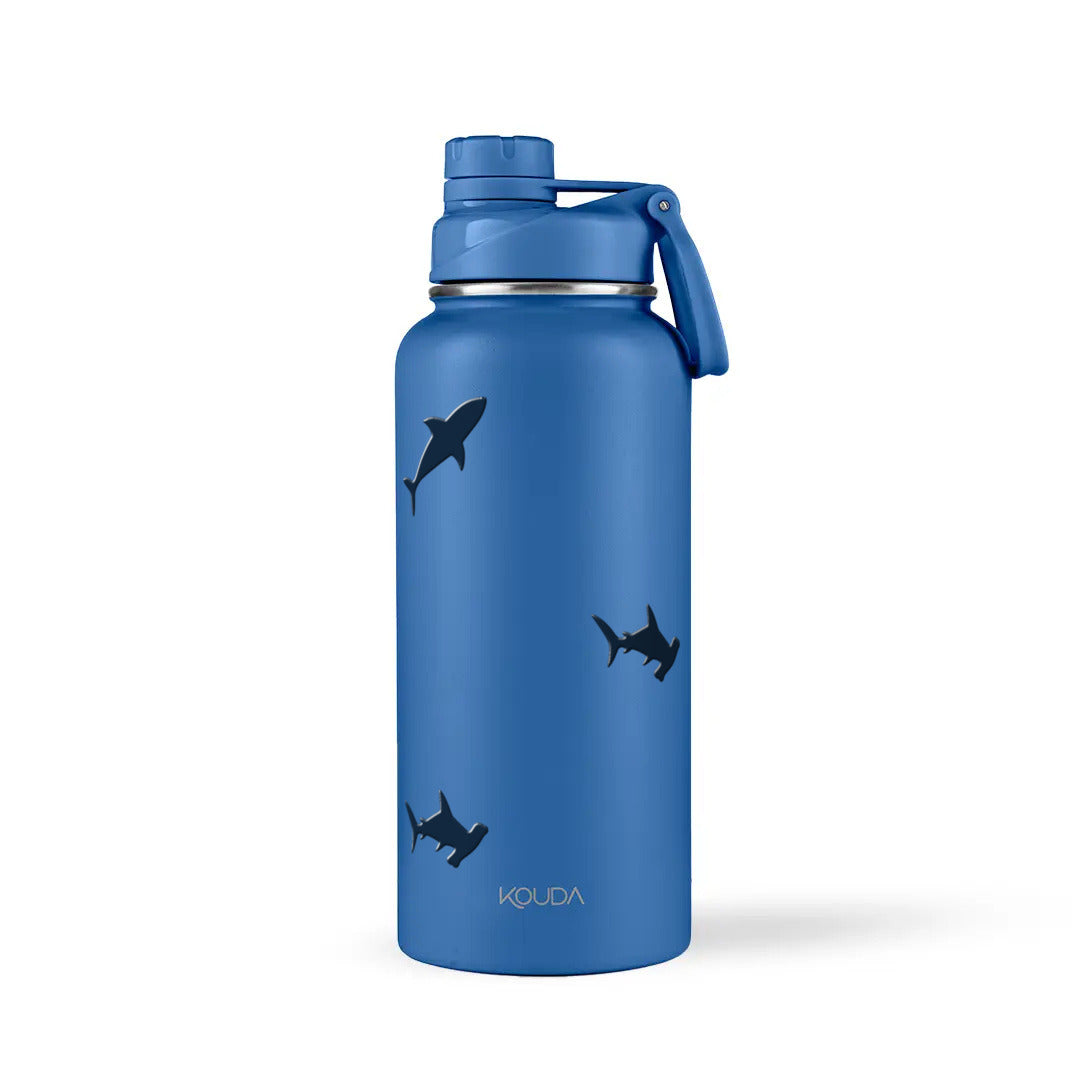 Garrafa Térmica Kouda Ladakh 960ml Tubarões Azul