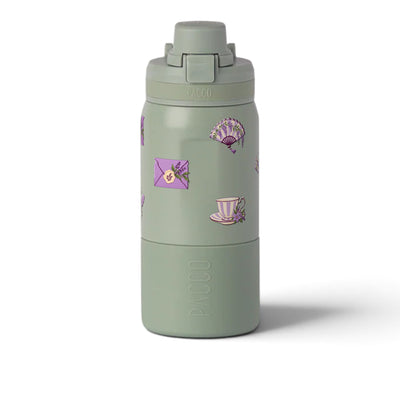 Garrafa Térmica PACCO Nexa 440ml Lavanda Botânica Aqua Grey