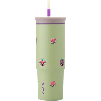 Copo Térmico Owala Tumbler 710ml Corações Verde