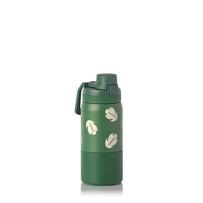 Garrafa Térmica PACCO Nexa 440ml Folhas Creme Verde Militar