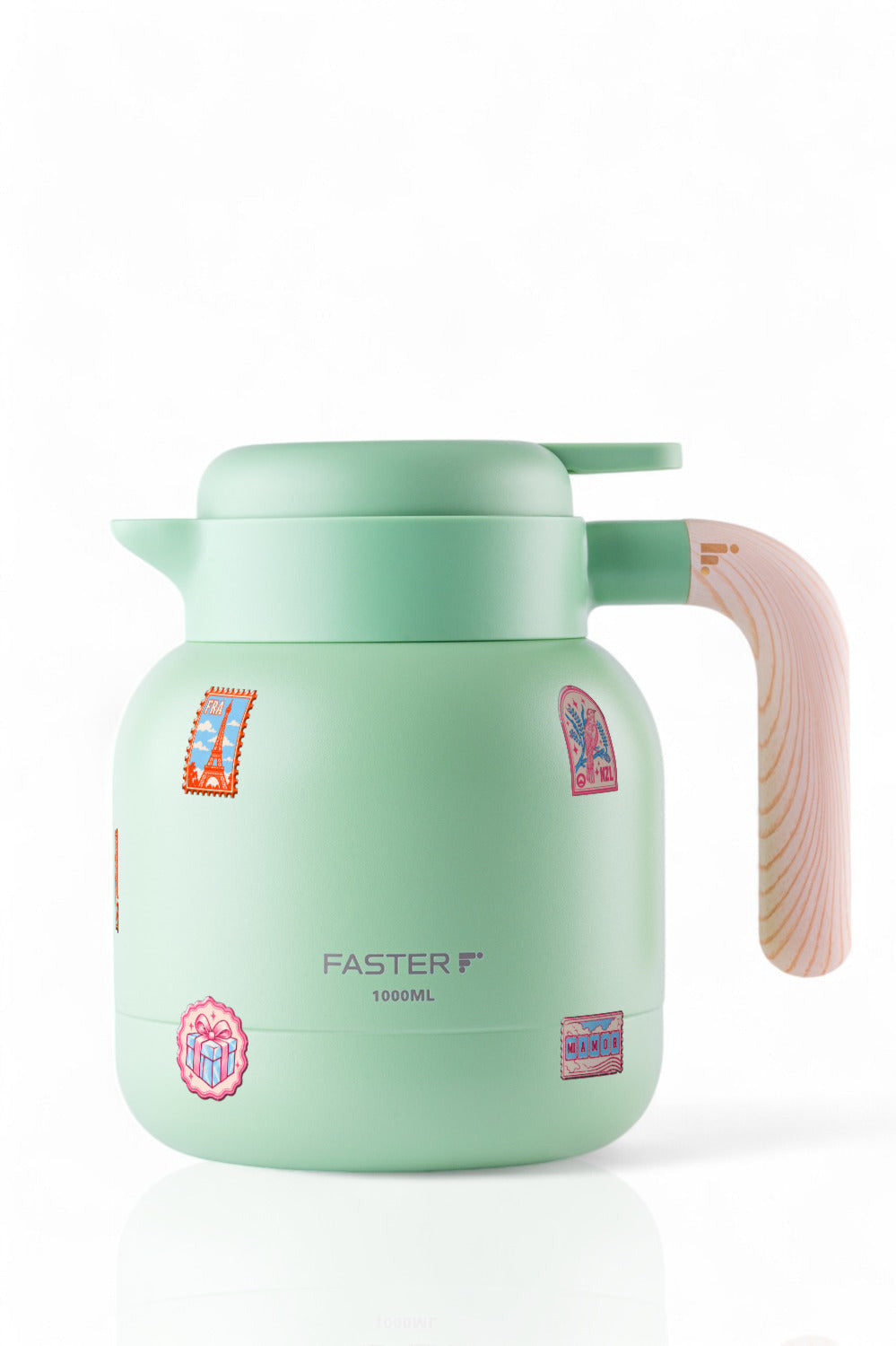 Garrafa de Café Expresso Faster 1000ml Selos de Viagem Menta
