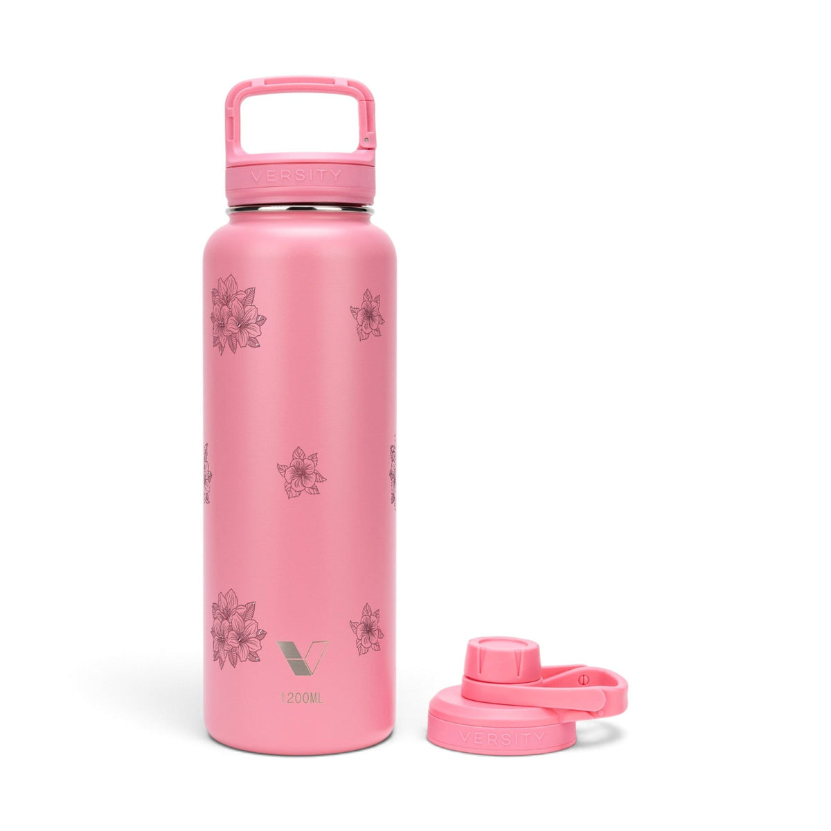 Garrafa Térmica Versity ColdKeeper 1200ml Floral Rosa Rosa Chiclete