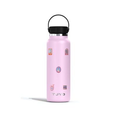 Garrafa Térmica Tuyo 1200ml Selos de Viagem Lilás