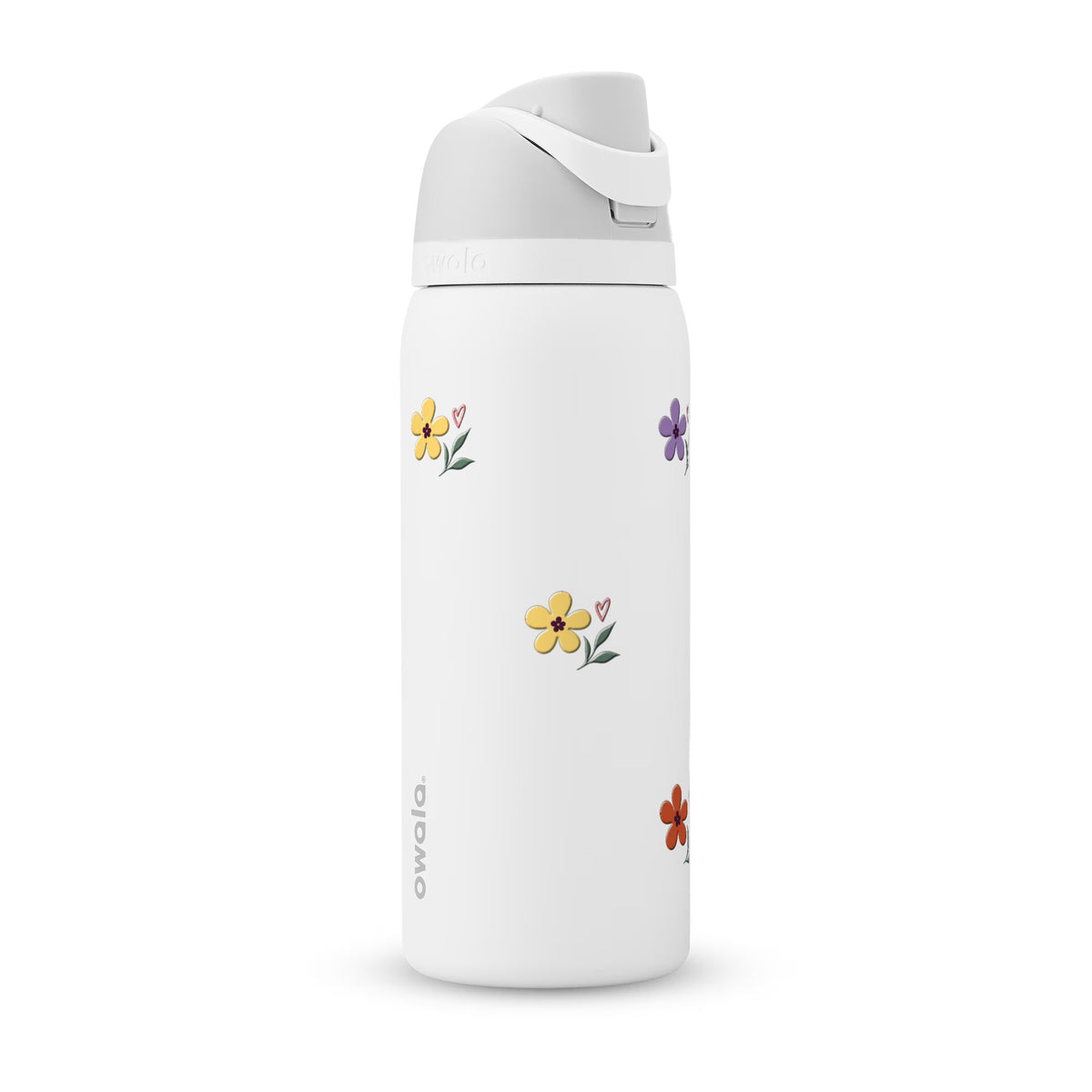 Garrafa Térmica Owala FreeSip 946ml Floral Club White Marshmallow