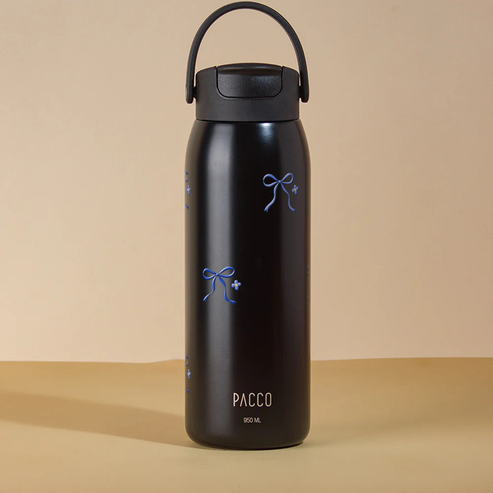 Garrafa Térmica PACCO Easy 950ml Laço Leve Preto