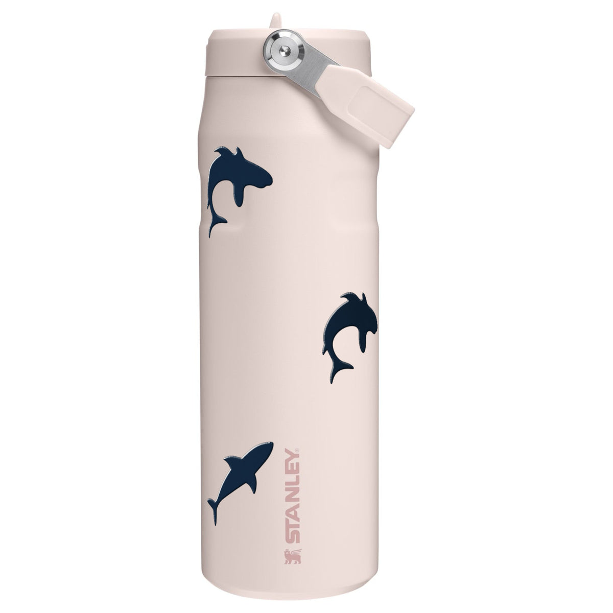 Garrafa Térmica Stanley Aerolight Flip Straw 710ml Tubarões Rose Quartz