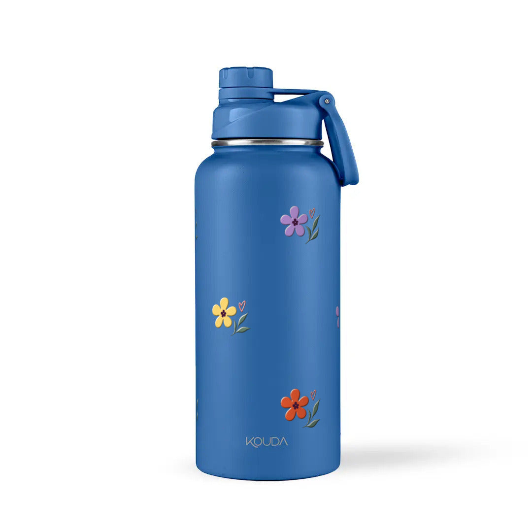Garrafa Térmica Kouda Ladakh 960ml Floral Club Azul
