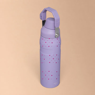 Garrafa Térmica Stanley Aerolight Fast Flow 710ml Corações Rosa Lavender
