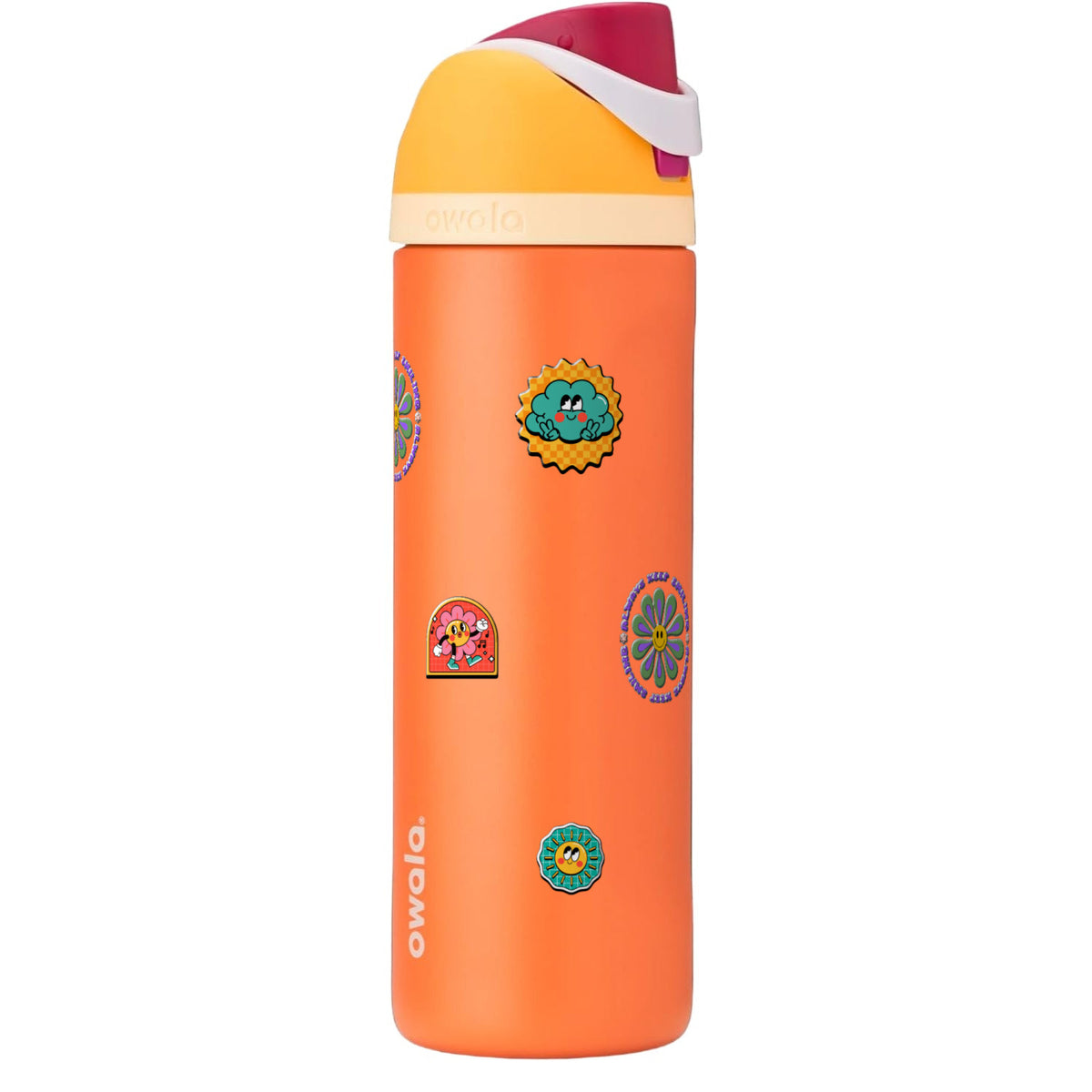 Garrafa Térmica Owala FreeSip 710ml Retrô Good Vibes Citrus Crush