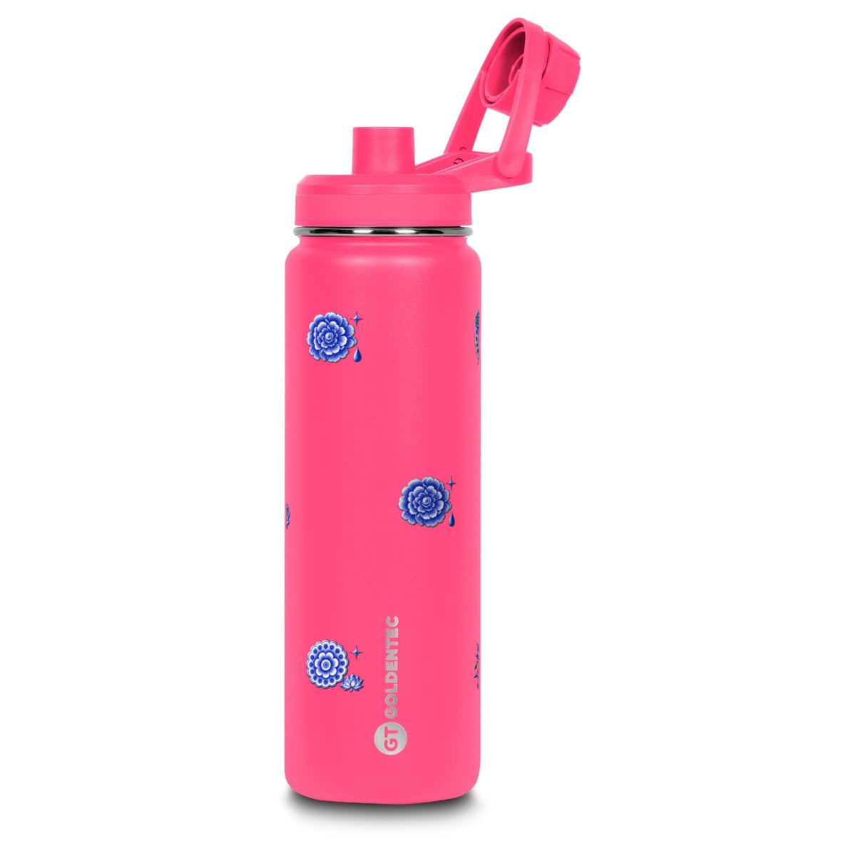 Garrafa Térmica Goldentec 750ml Porcelana de Coalas Rosa Fúcsia