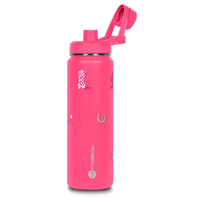 Garrafa Térmica Goldentec 750ml Country Rosa Rosa Fúcsia