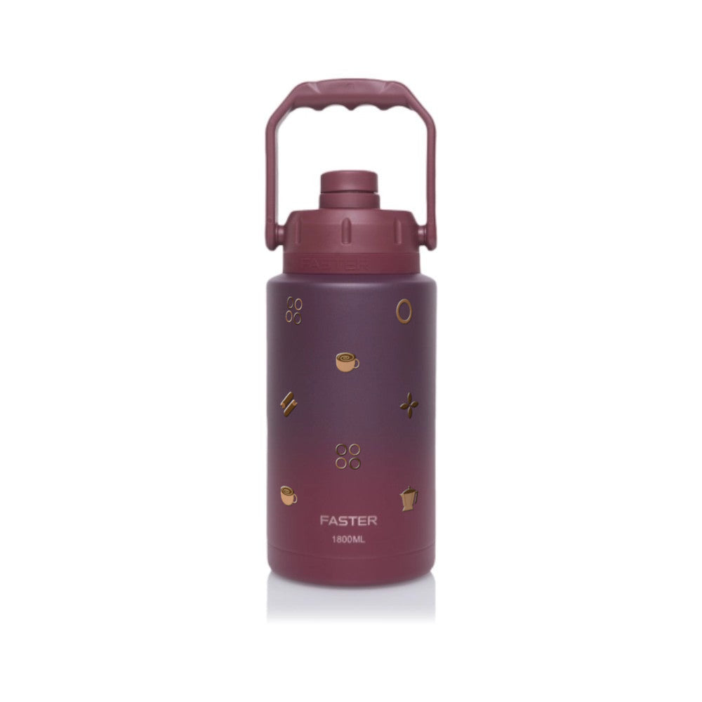 Garrafa Térmica Faster Growler 1800ml Coffee Cereja gradiente