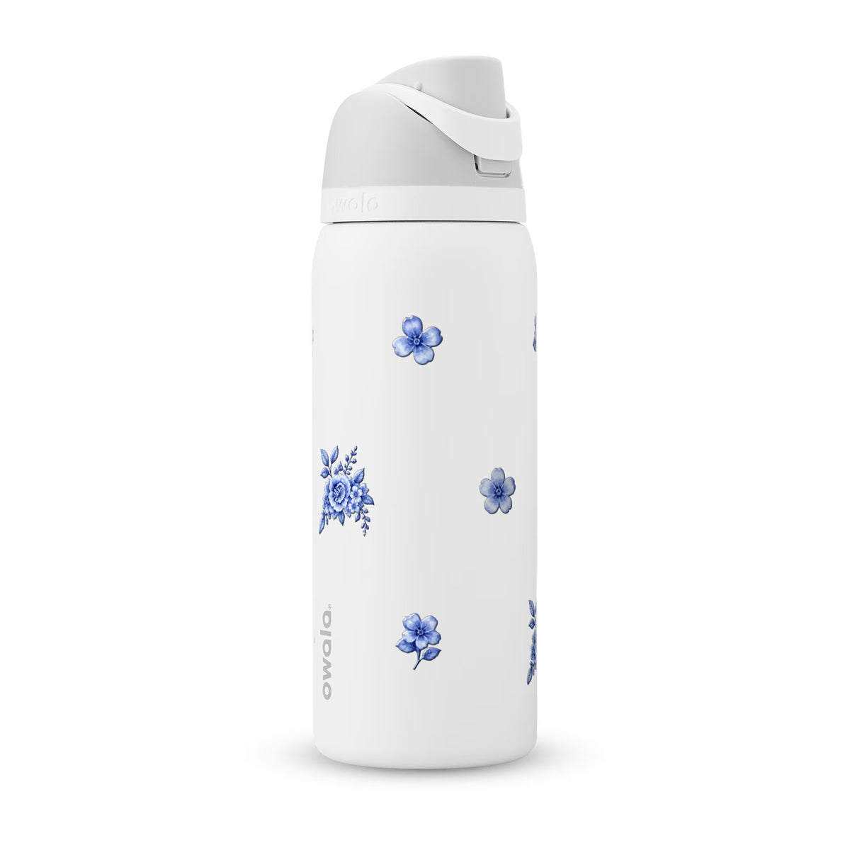 Garrafa Térmica Owala FreeSip 946ml Jardim Azul White Marshmallow