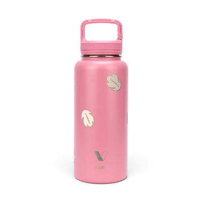 Garrafa Térmica Versity ColdKeeper 950ml Folhas Creme Rosa Chiclete