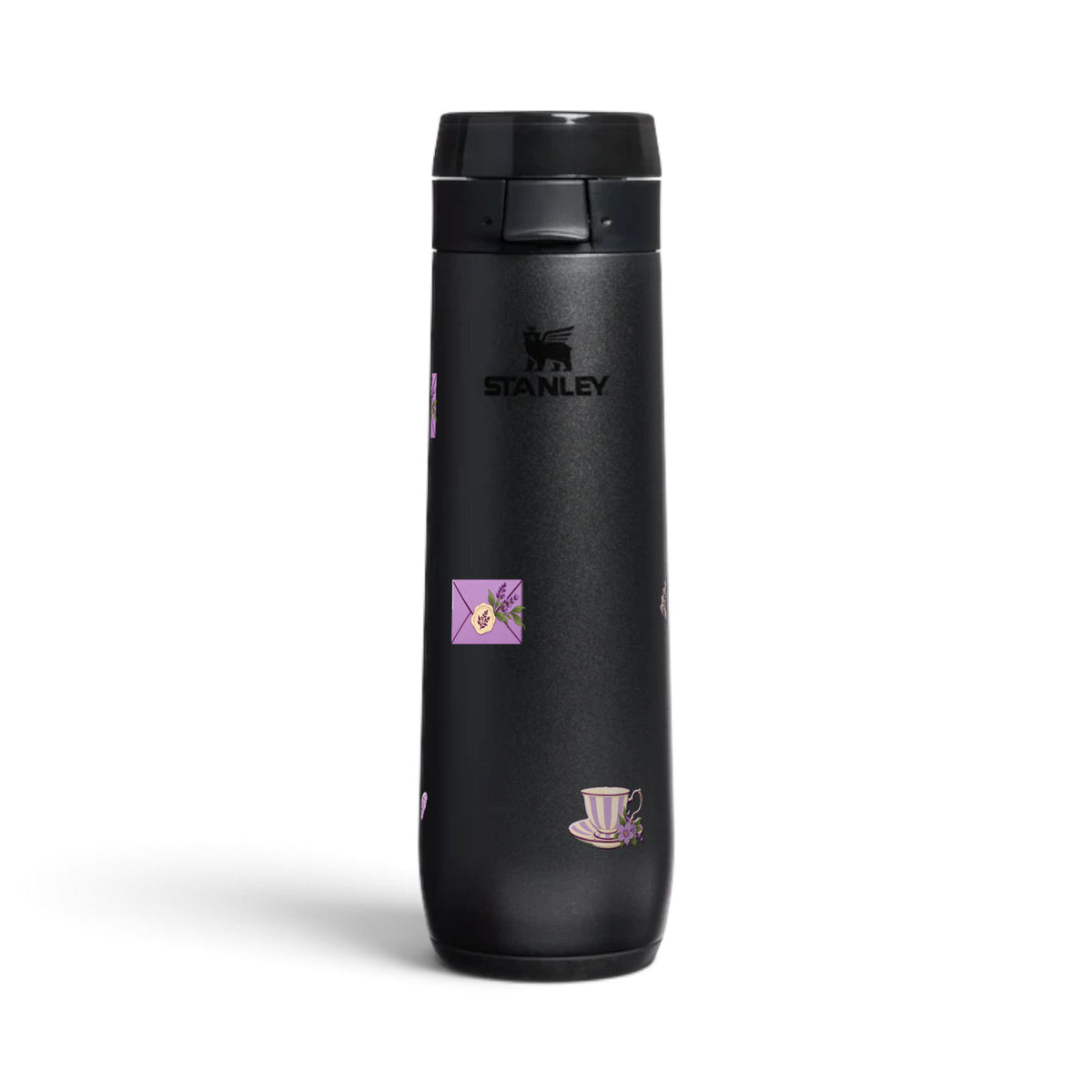 Garrafa Térmica Stanley Flowstate Spring 591ml Lavanda Botânica Black