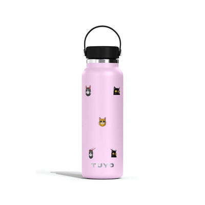 Garrafa Térmica Tuyo 1200ml Gatos de Óculos Lilás