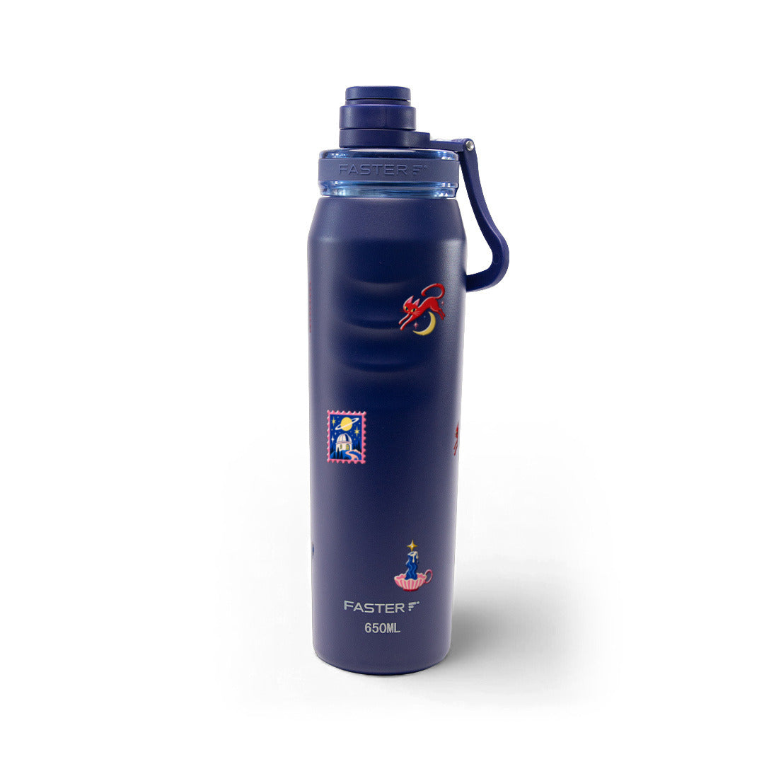 Garrafa Térmica Faster Oásis 650ml After Hours Marinho