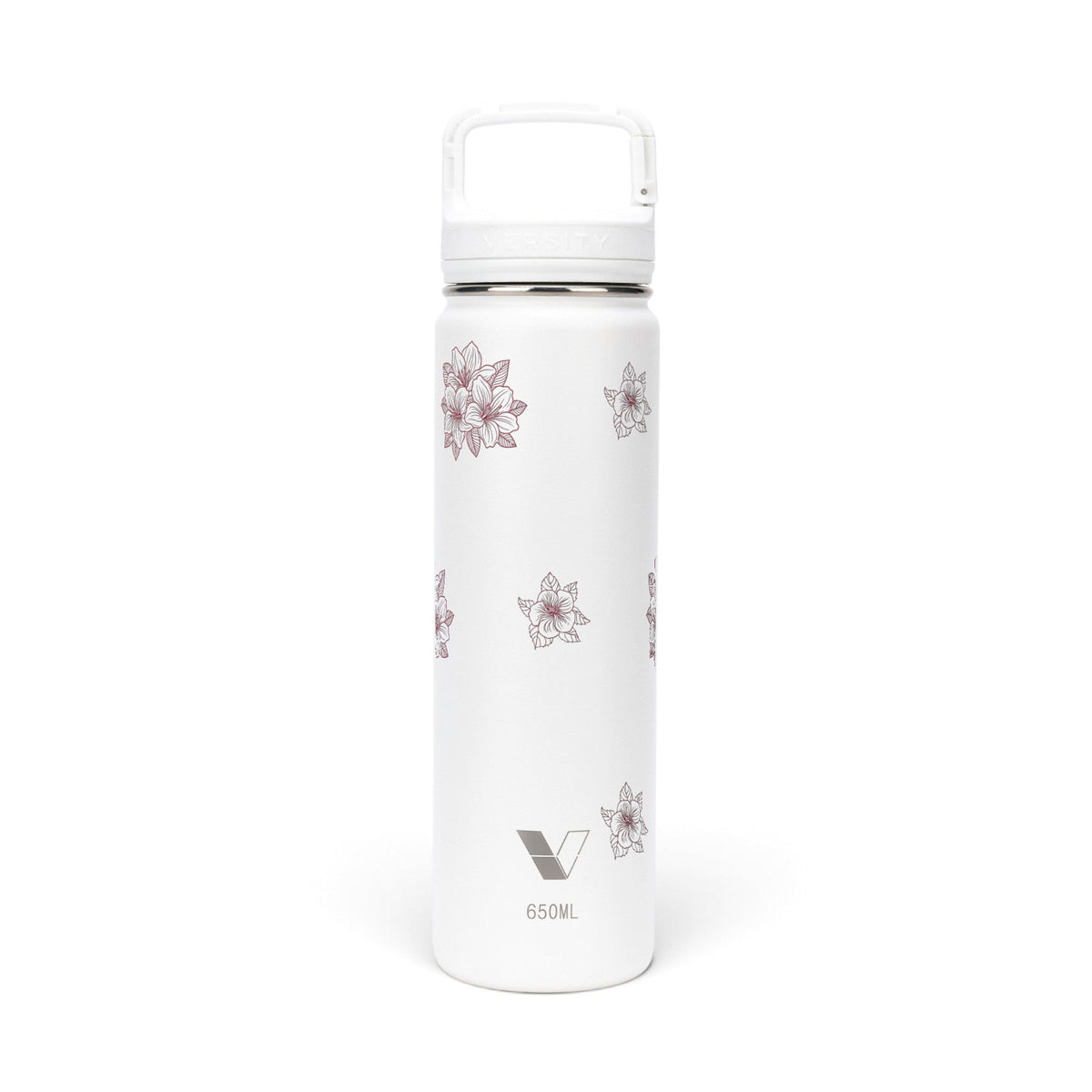 Garrafa Térmica Versity ColdKeeper 650ml Floral Rosa Branca